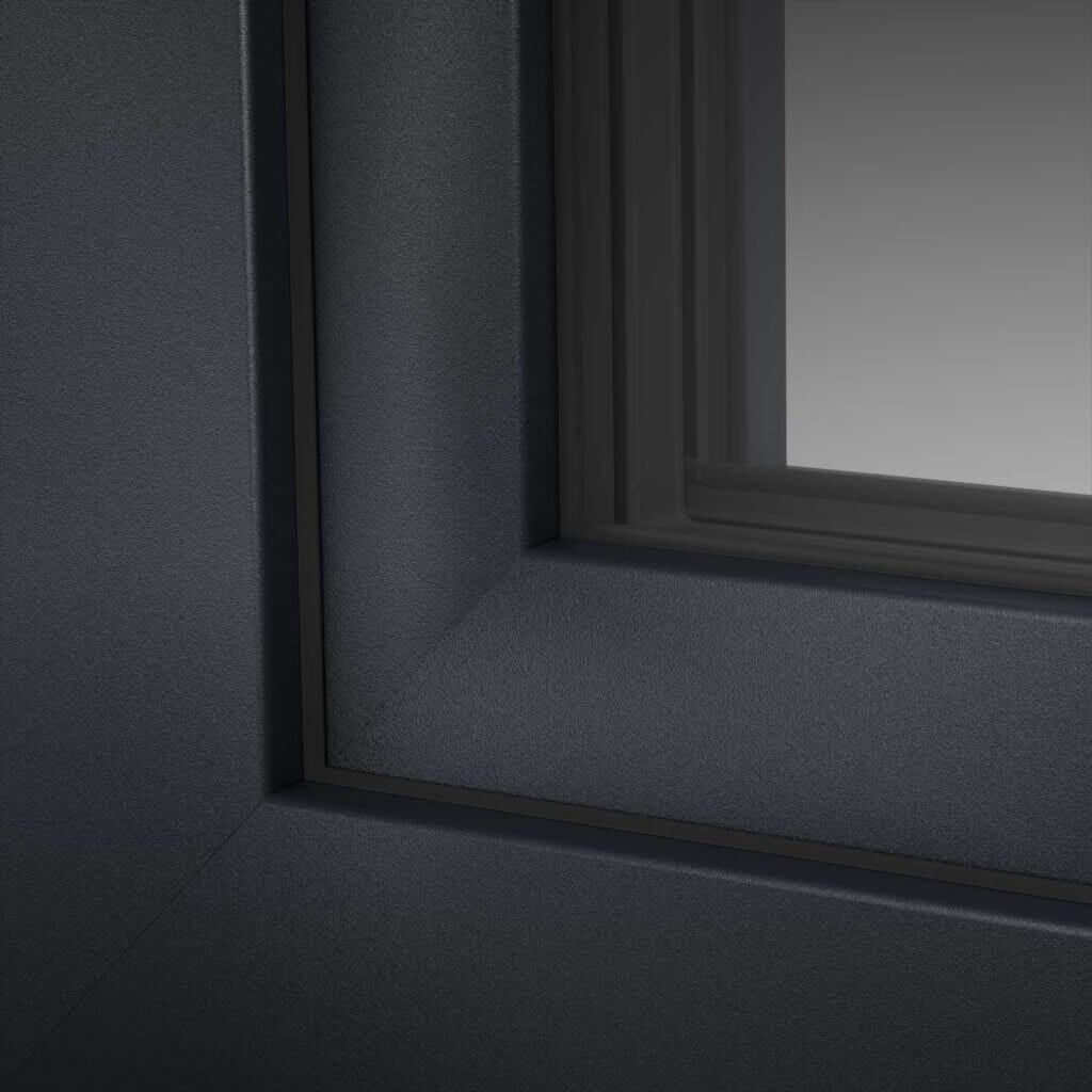 Fenêtre de couleur lisse gris anthracite