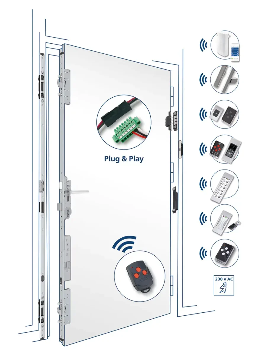 Soluzioni keyless per porte in legno