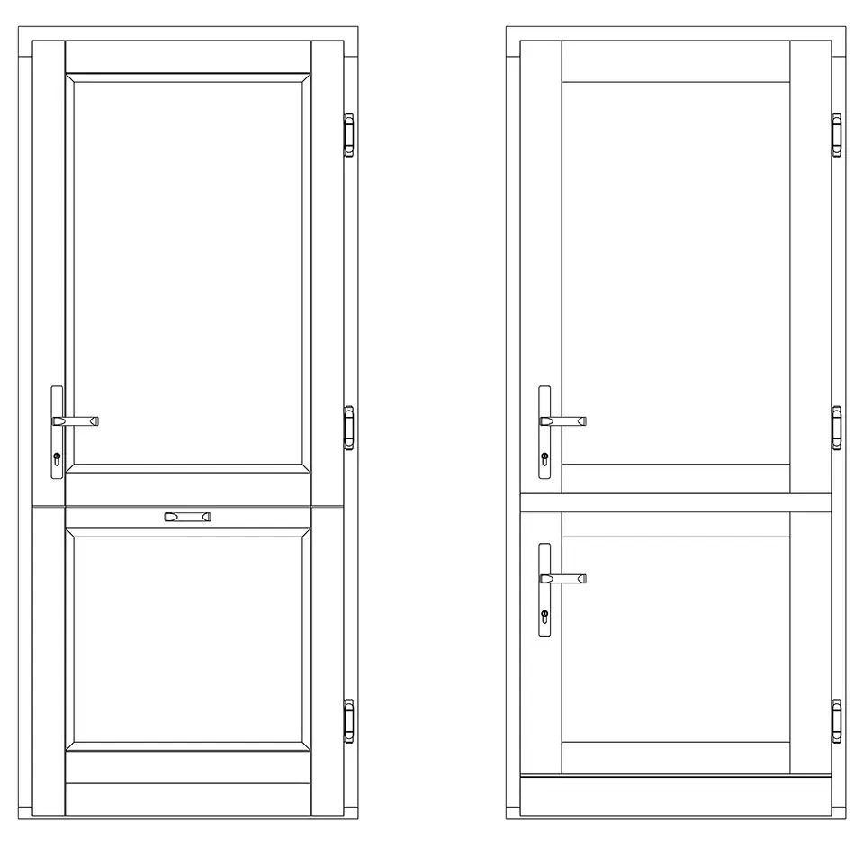 Drewniane drzwi Stable Doors