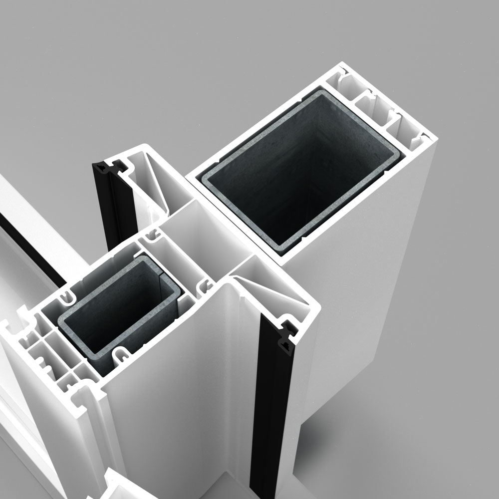 Stiffening profile with steel 60x40x3.