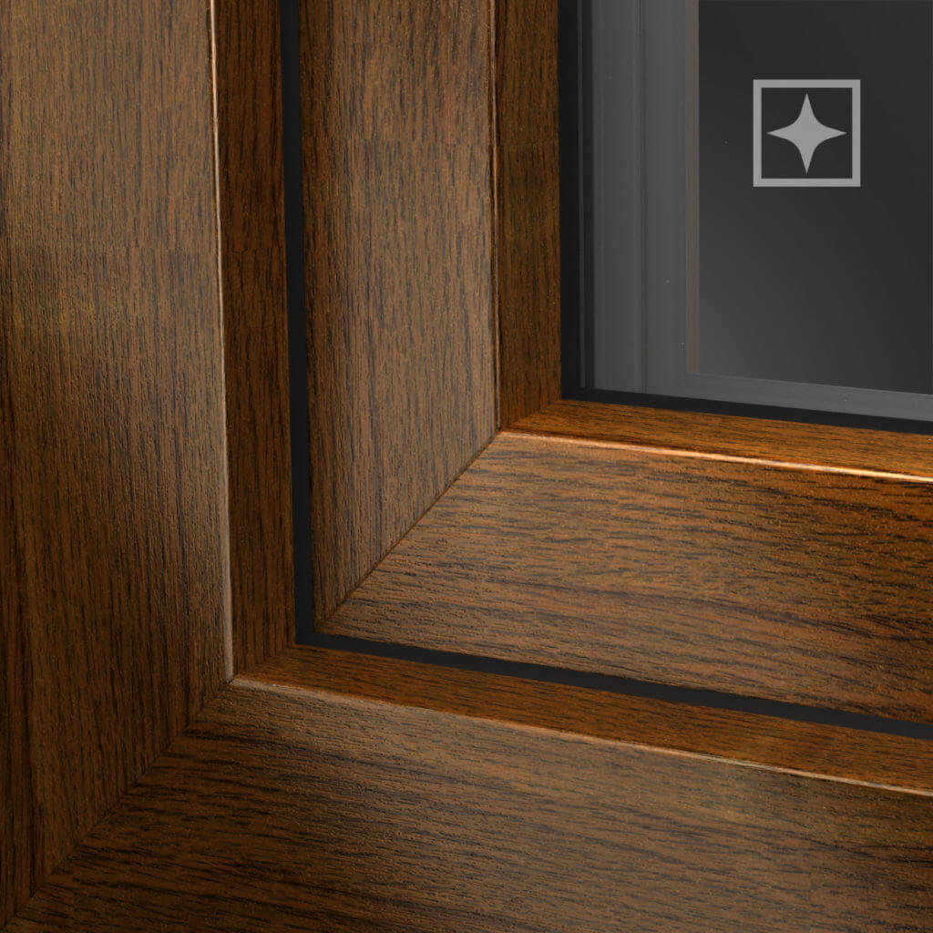 Walnut color window