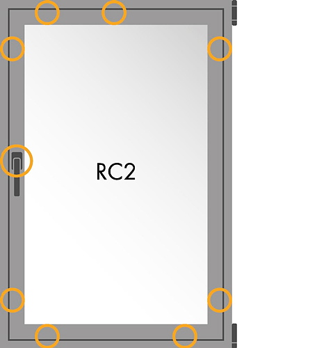 RC2 - rozmieszczenie zaczepów.