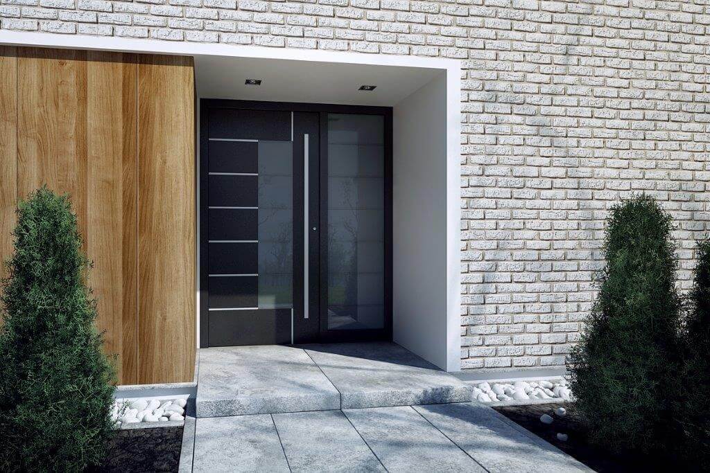 Aluminum doors.