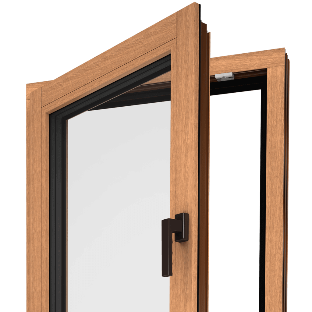 A Wood Look window that resembles a traditional wooden window.