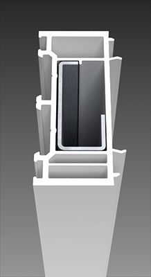 Huisserie de porte de 30 mm s'élargissant avec renfort.